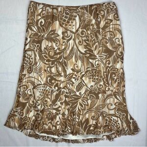 Pendleton Brown and Cream A-Line Skirt